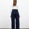 Navy gabardine baggy jeans