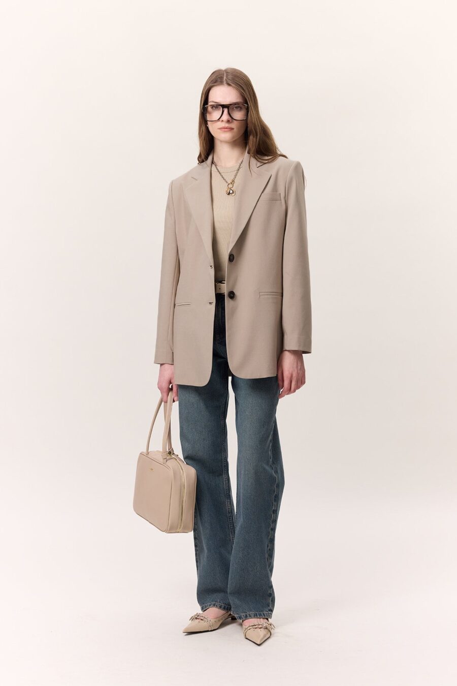 stone-blazer-jacket-women-lebanon-kanstore Classic closed blazer jacket stone