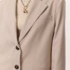 stone-blazer-jacket-women-lebanon-kanstore Classic closed blazer jacket stone