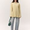 Wide sleeve oversize t-shirt yellow