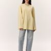 Wide sleeve oversize t-shirt yellow