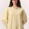 Wide sleeve oversize t-shirt yellow