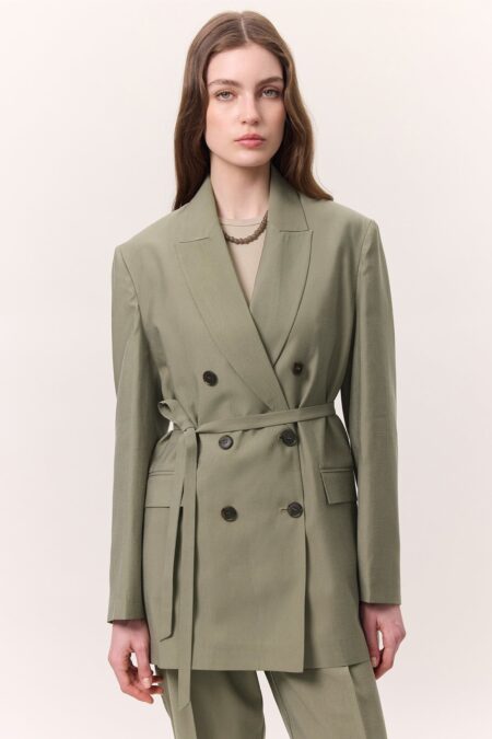 Tencel sage green suit