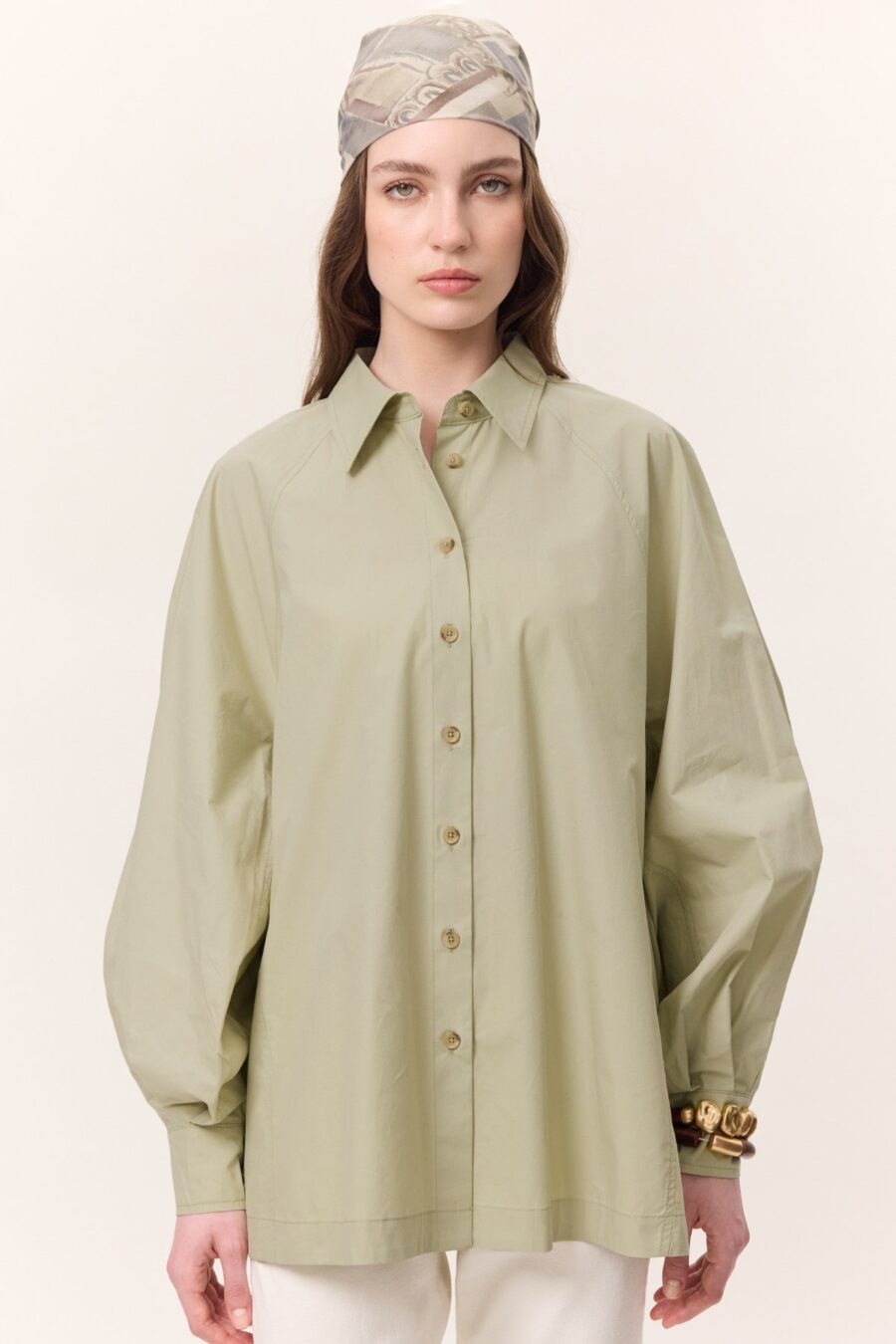 Wide sleeve detailed shirt cagla