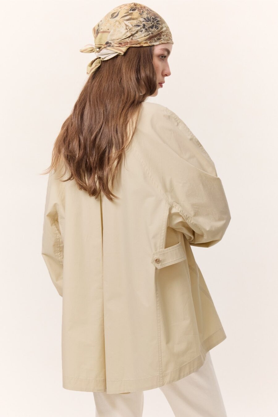 Wide sleeve detailed shirt yellow