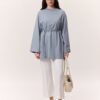 Oversize t-shirt with binding detail blue