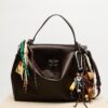 Arte wide shoulder bag dark brown
