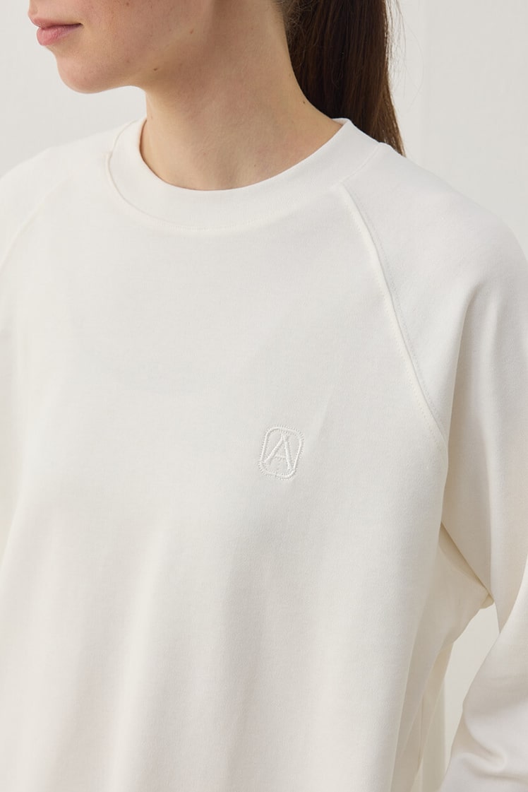 Combed interlock relax blouse ecru