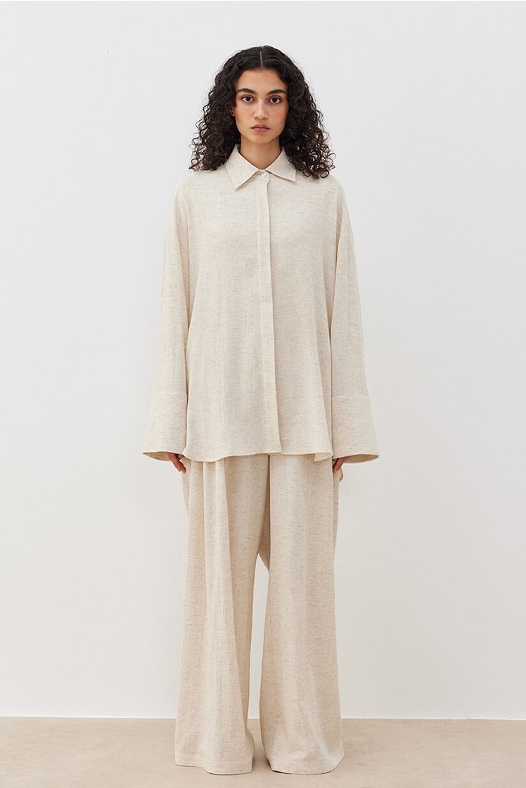 Natural hemp sile suit