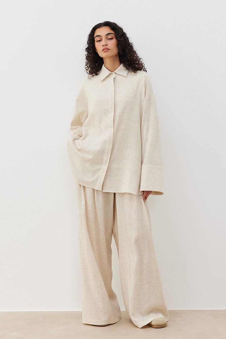 Natural hemp sile suit