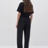 light Pleated wide leg trousers black