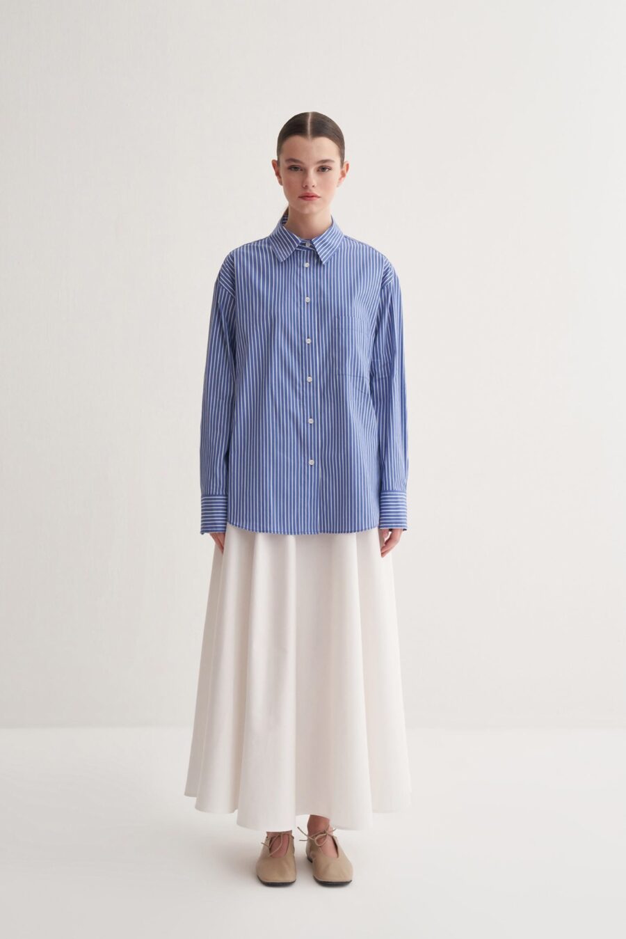 striped-oversize-shirt-blue-online-KanStore Striped oversize shirt blue