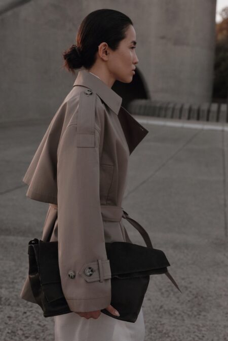 organic-cotton-light-khaki-trench-kanstore Organic cotton trench coat light khaki