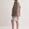 Organic cotton trench coat light khaki
