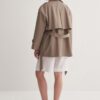Organic cotton trench coat light khaki