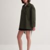 Organic cotton trench coat dark khaki