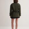 Organic cotton trench coat dark khaki