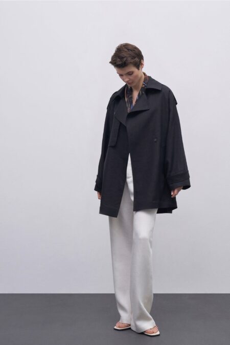 Oversize trench coat black