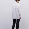 Scallop detailed cotton shirt ecru