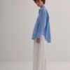 blue-oversized-cotton-shirt-women-lebanon-KanStore Oversize cotton shirt blue
