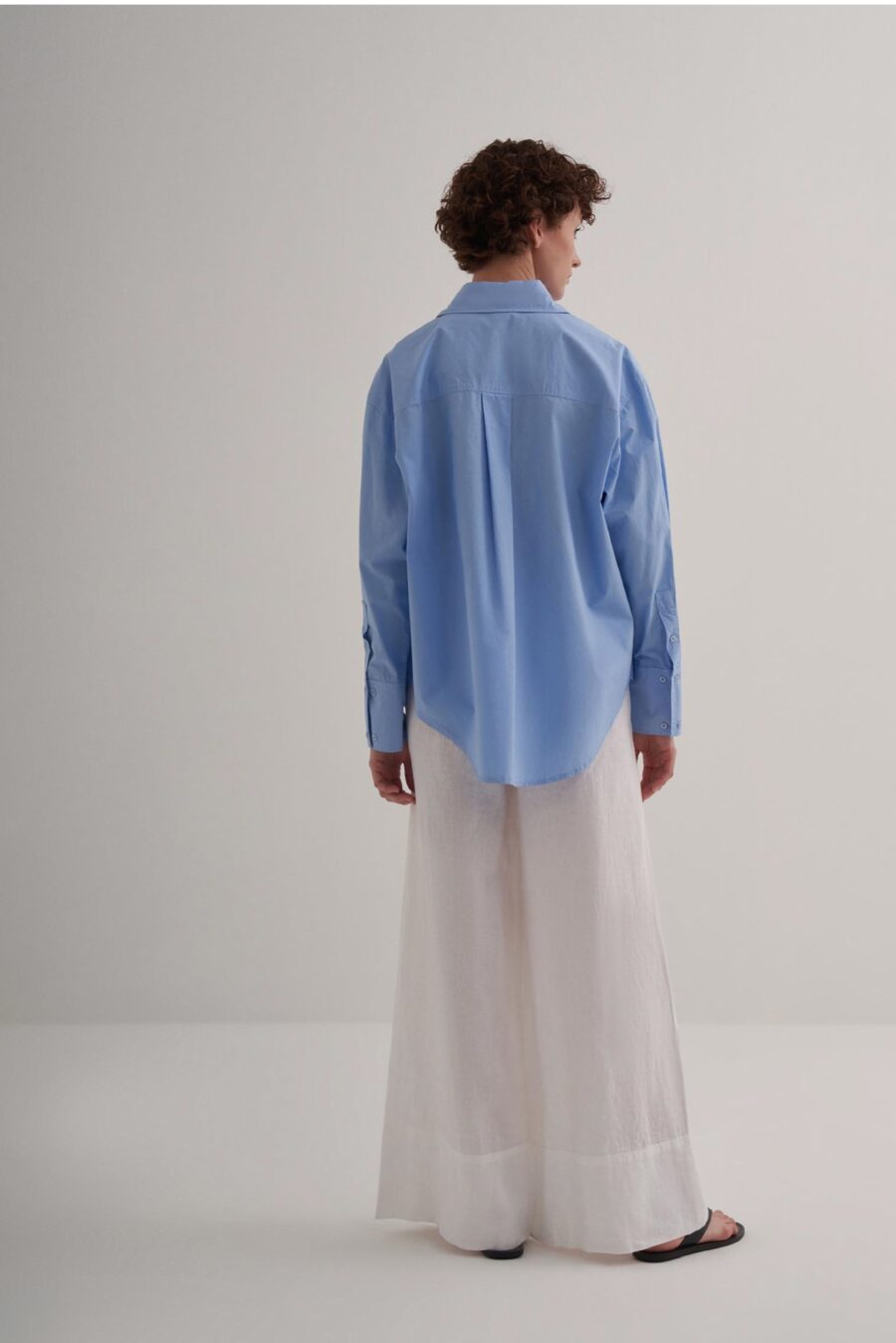 blue-oversized-cotton-shirt-women-lebanon-KanStore Oversize cotton shirt blue
