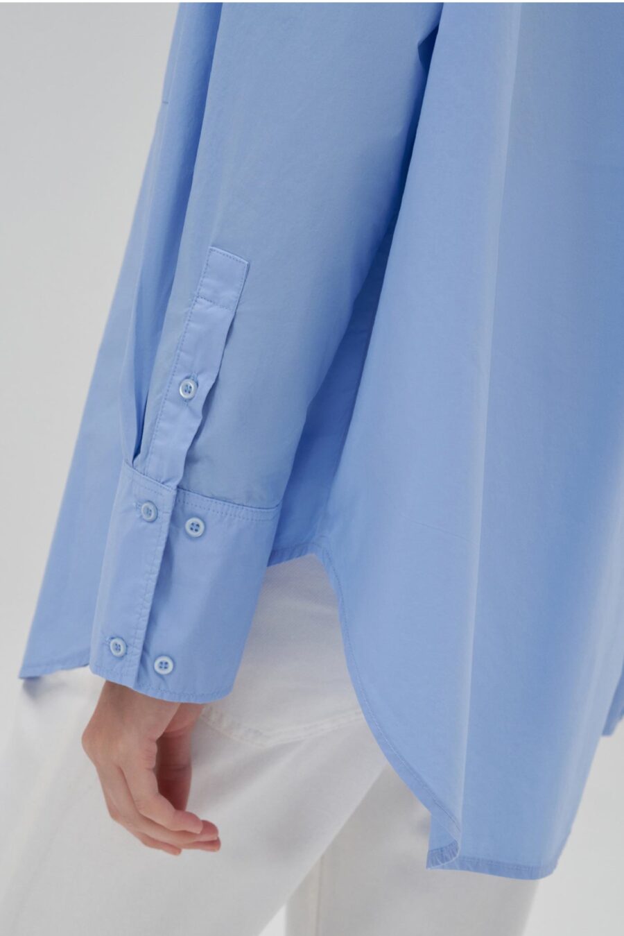 blue-oversized-cotton-shirt-women-lebanon-KanStore Oversize cotton shirt blue