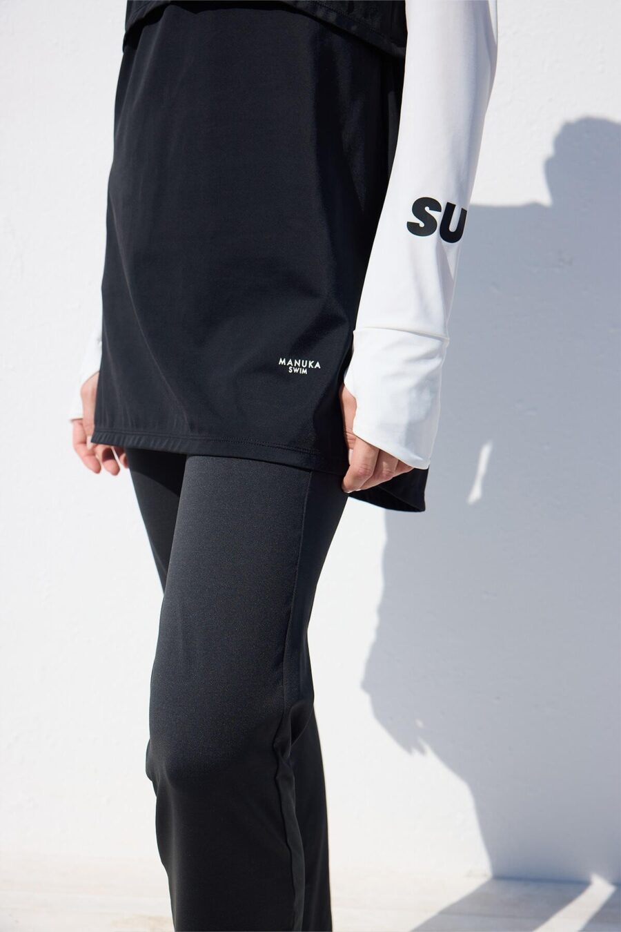 Black modest 3-piece swimsuit set