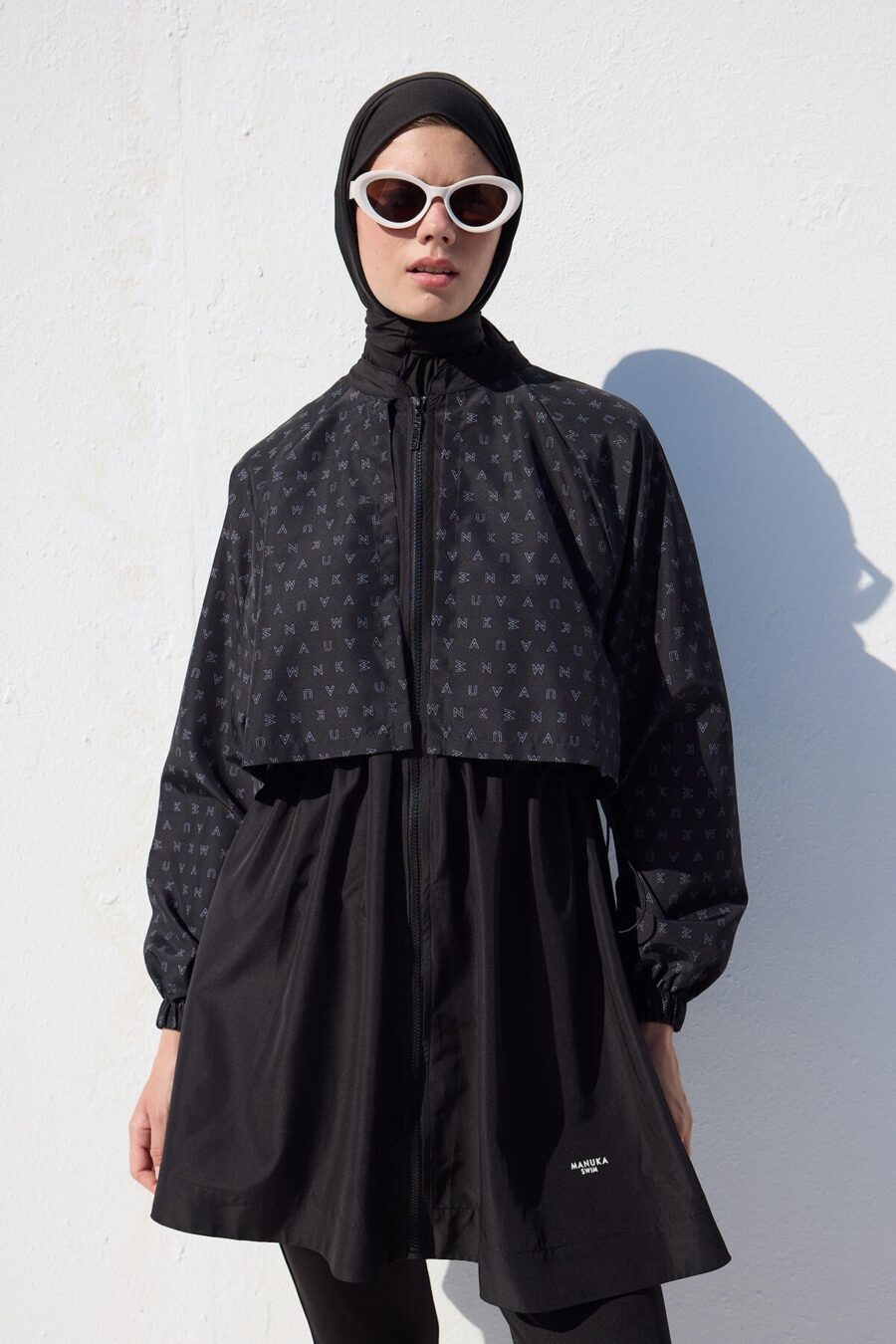 Windbreaker 3-piece hijab swimsuit set logo