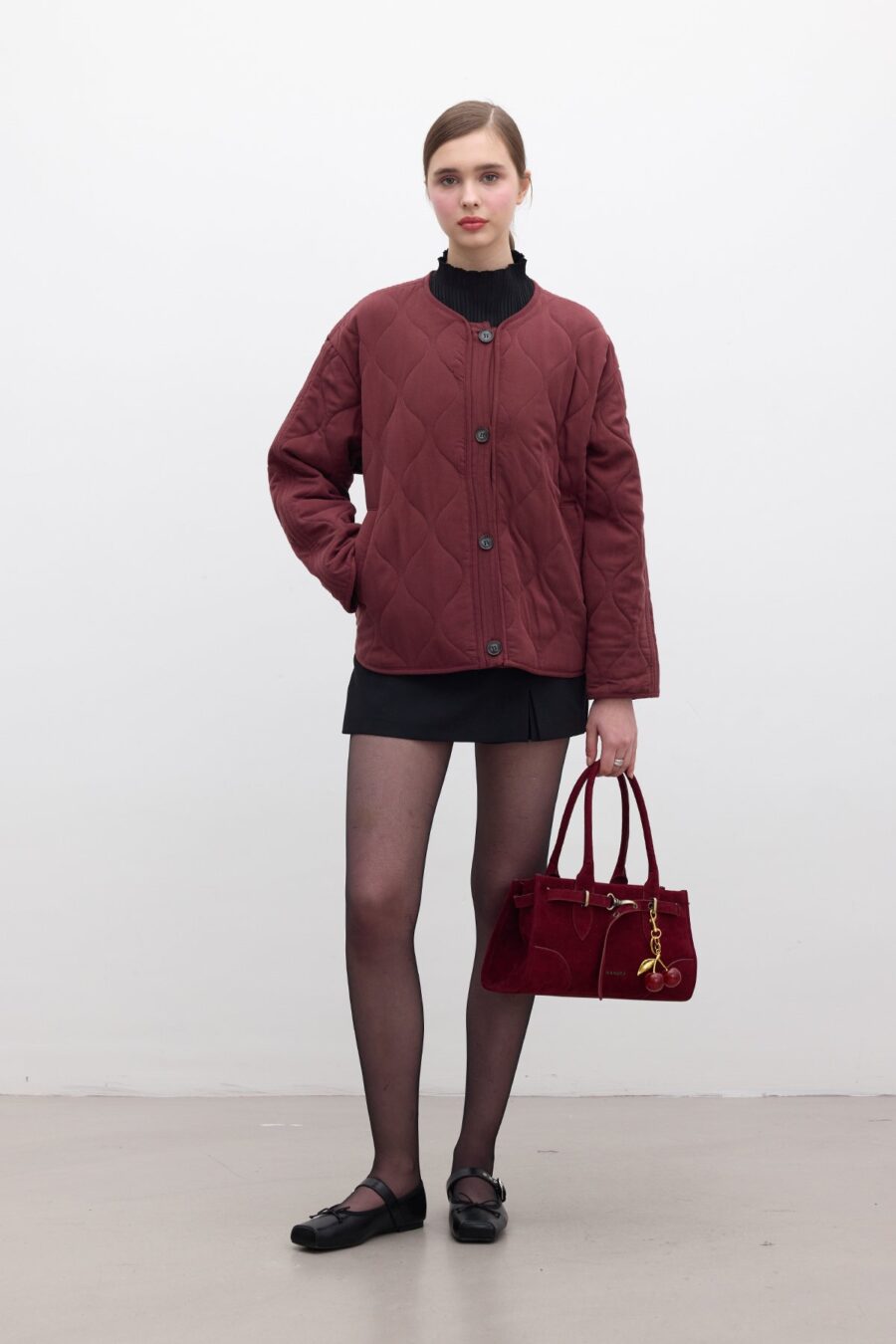 Cherry bag charm keychain