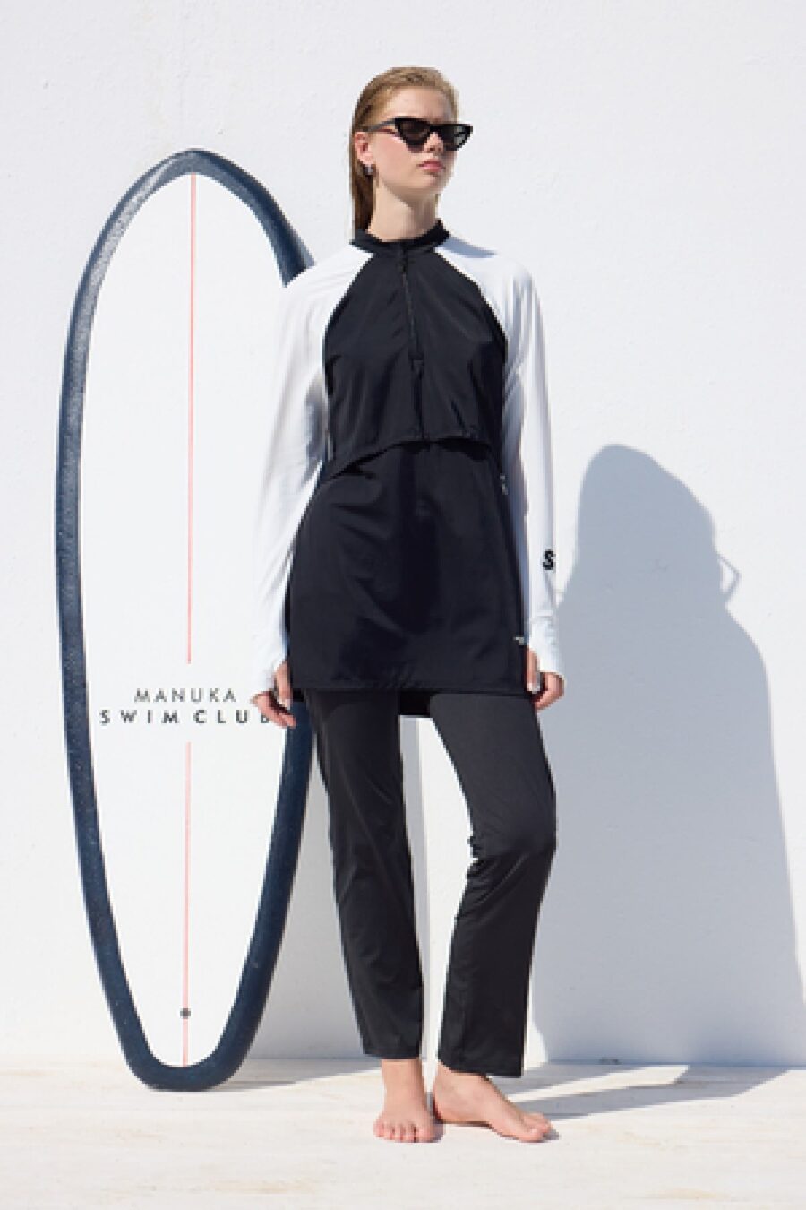 Black modest 3-piece swimsuit set