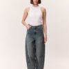 Loose baggy fit jeans gray blue