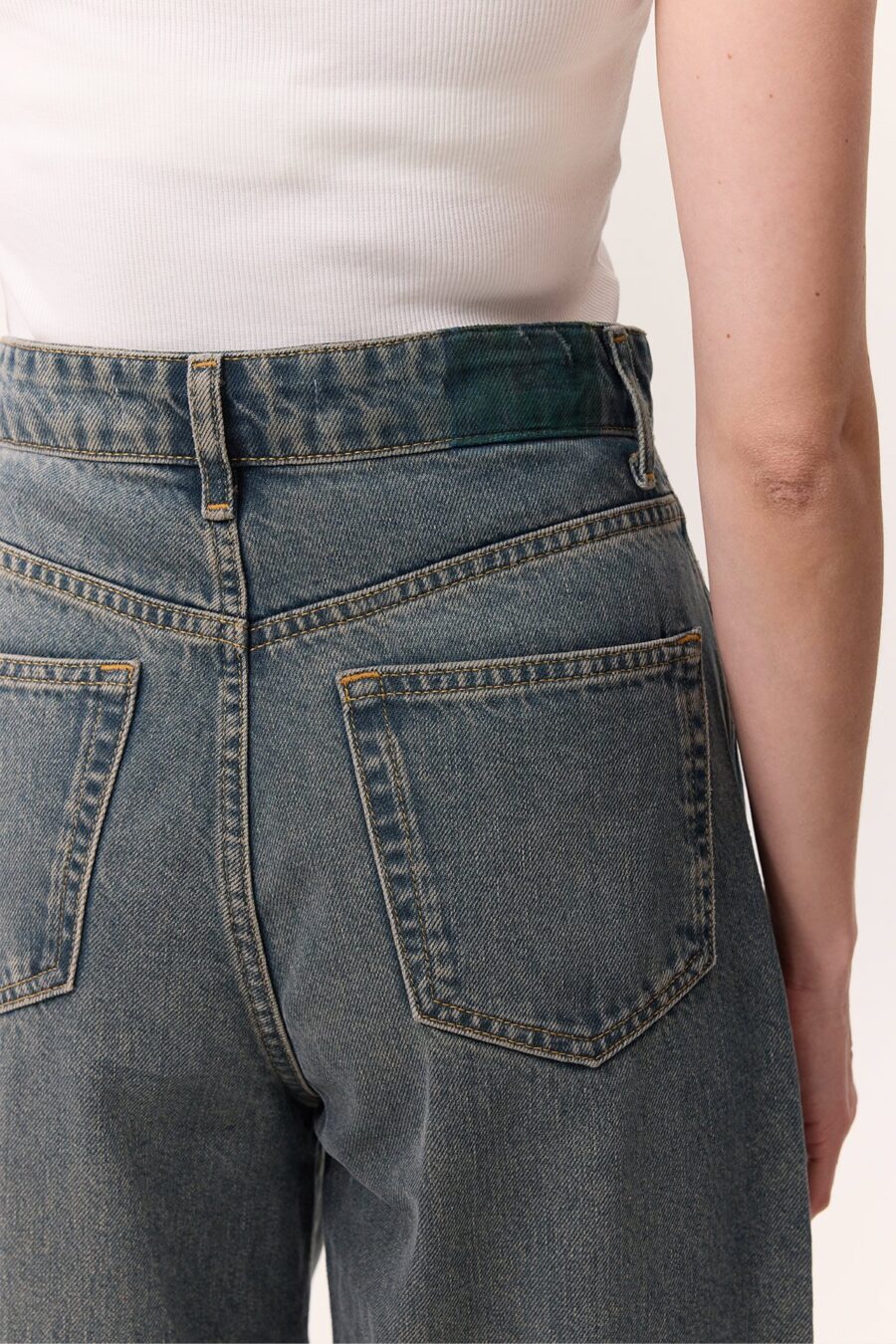 Loose baggy fit jeans gray blue