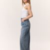 Mid waist loose fit jeans dark blue