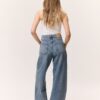 Mid waist loose fit jeans dark blue