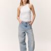 light-blue-loose-fit-jeans-women-lebanon-KanStore Mid waist loose fit jeans light blue