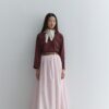 Pink pleated skirt