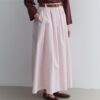 Pink pleated skirt