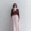 Pink pleated skirt