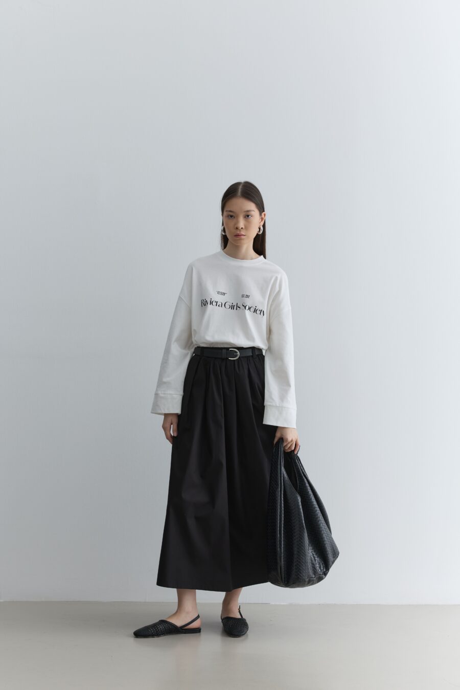 Pleated skirt black