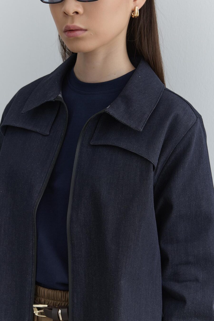 Allerli denim jacket navy blue