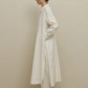 Britli linen maxi shirt white