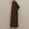 Britli linen maxi shirt brown