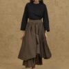 Multi-layered skirt khaki