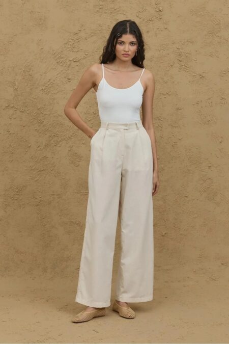 Linen palazzo pants natural
