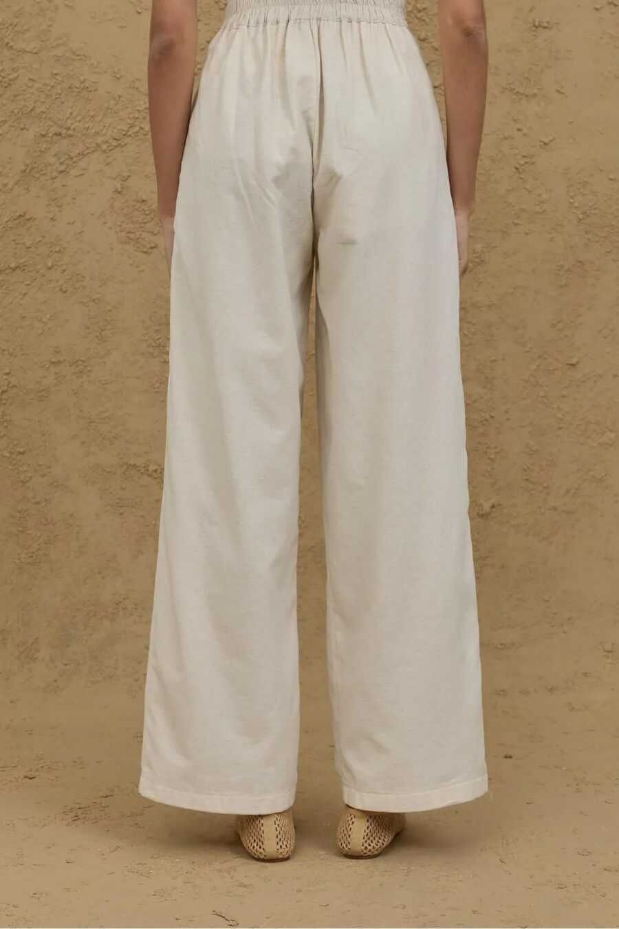 Natural palazzo trousers