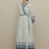 Paisley kimono dress blue