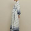 Paisley kimono dress blue