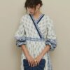 Paisley kimono dress blue