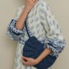 Paisley kimono dress blue