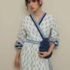 Paisley kimono dress blue